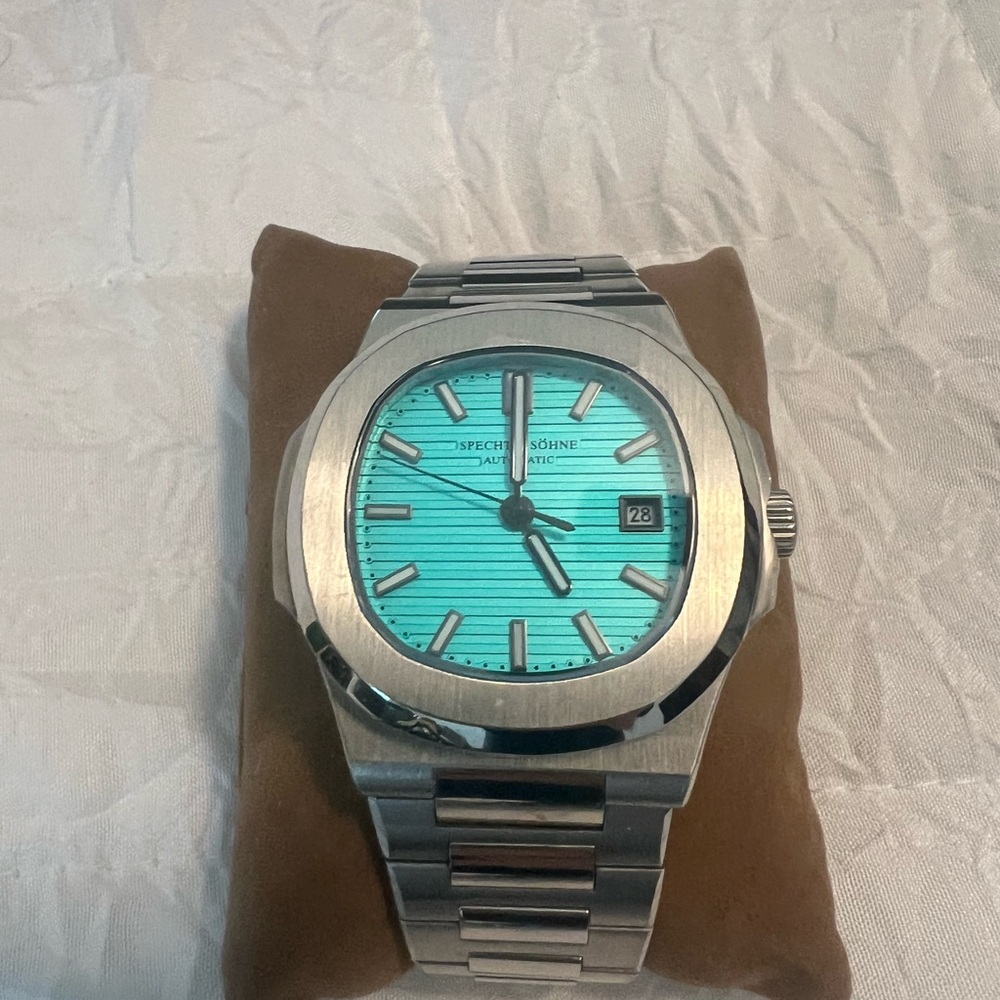 Silver and Blue Automatic Men's Watch